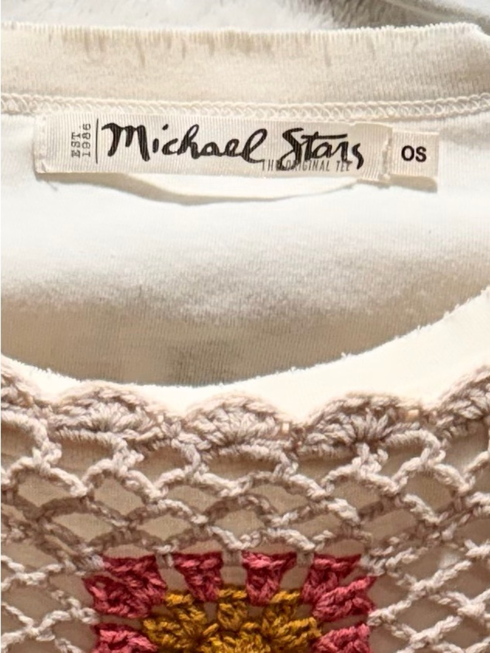 Michael Stars Charlie B Crochet Granny Square Layered Sweater Set - Picture 10 of 11